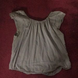 Light Green Off the shoulder Shirt